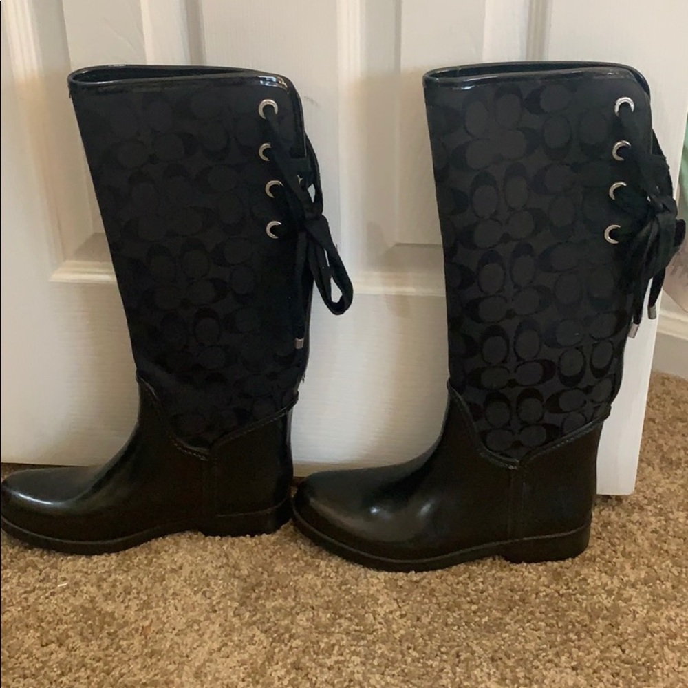 Coach rain boots.